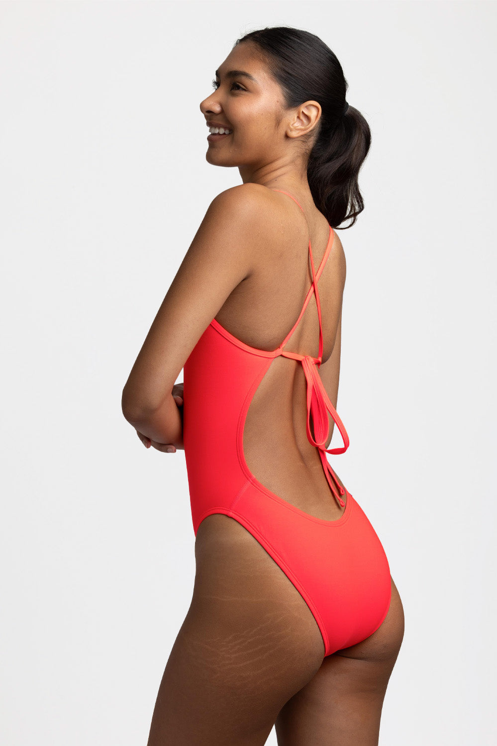 Dayna Swim Onesie - Lava