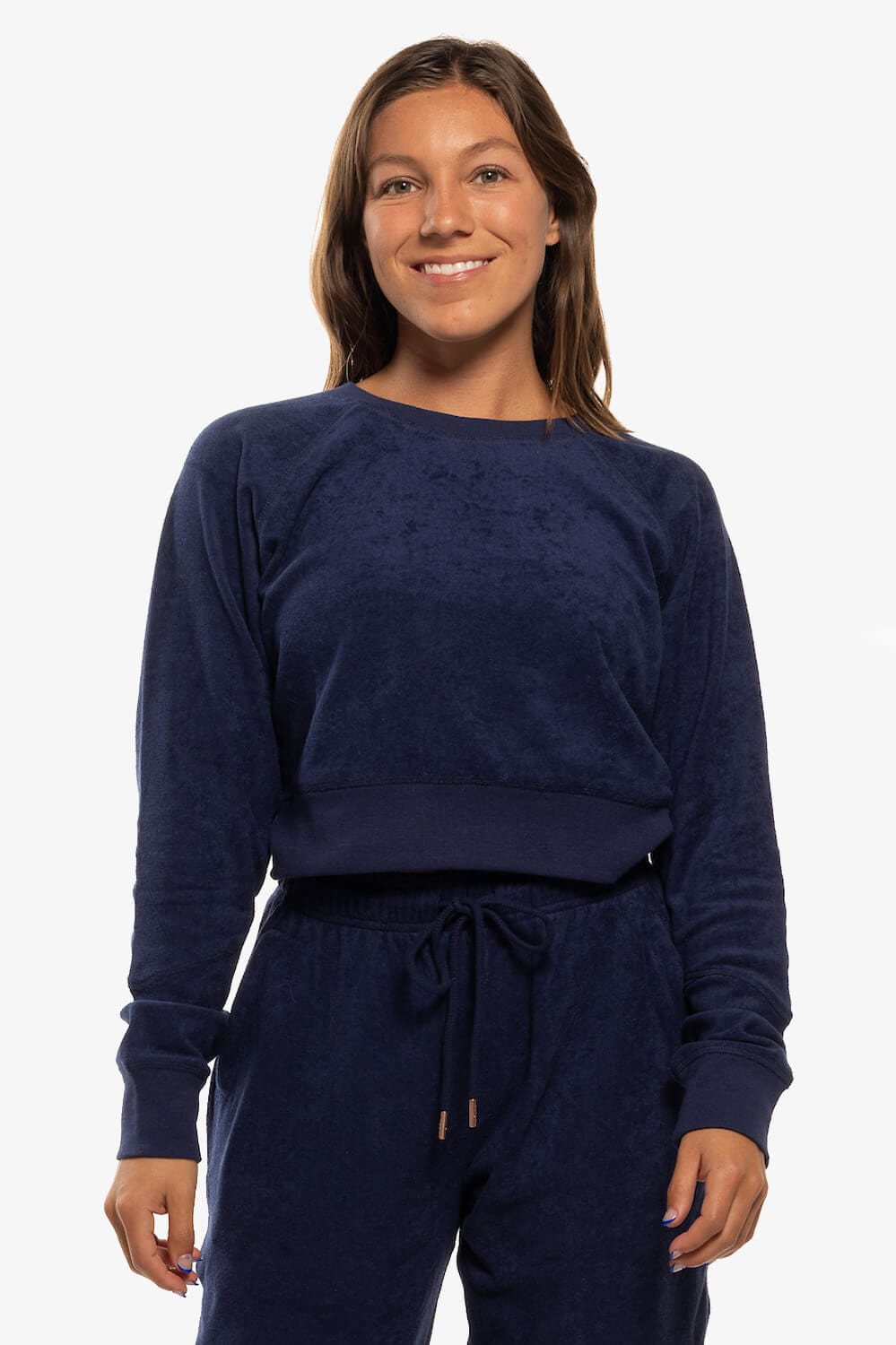 Madison Terry Cloth Cropped Crewneck